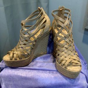 Christian Louboutin Wedge Sandals SZ 37 Shoe